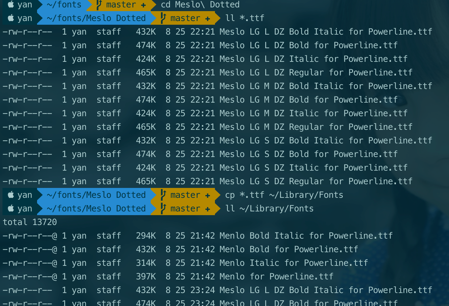 macOS 批量安装字体